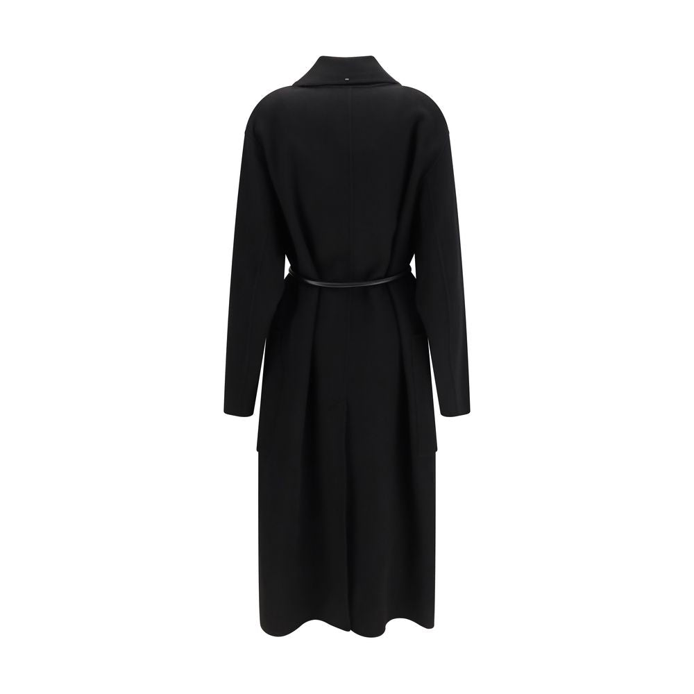 Max Mara Black Wool Oves Aries Coat