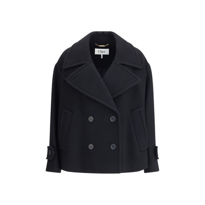Chloé Black Wool Oves Aries Coat