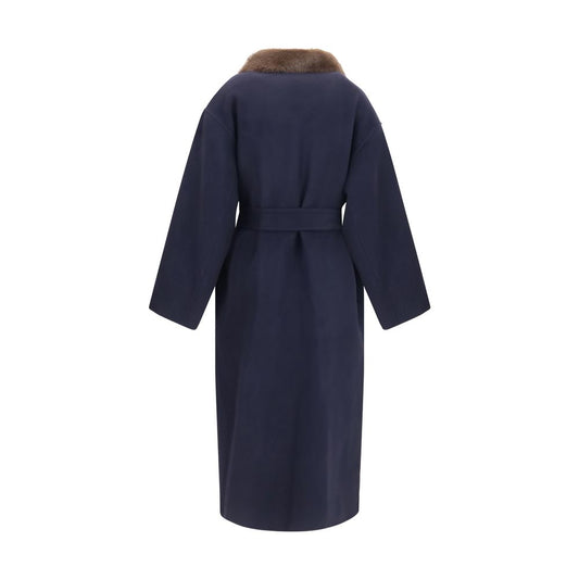 P.A.R.O.S.H. Blue Wool Oves Aries Coat