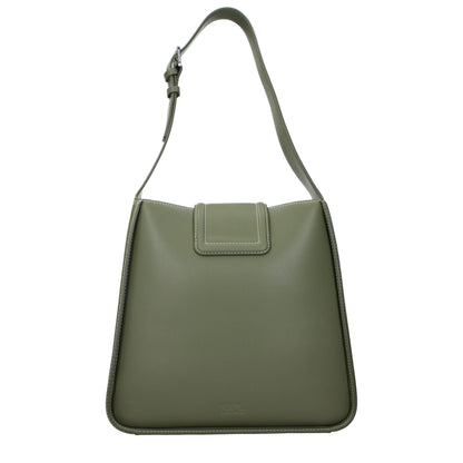 Karl Lagerfeld Green Leather Shoulder Bag