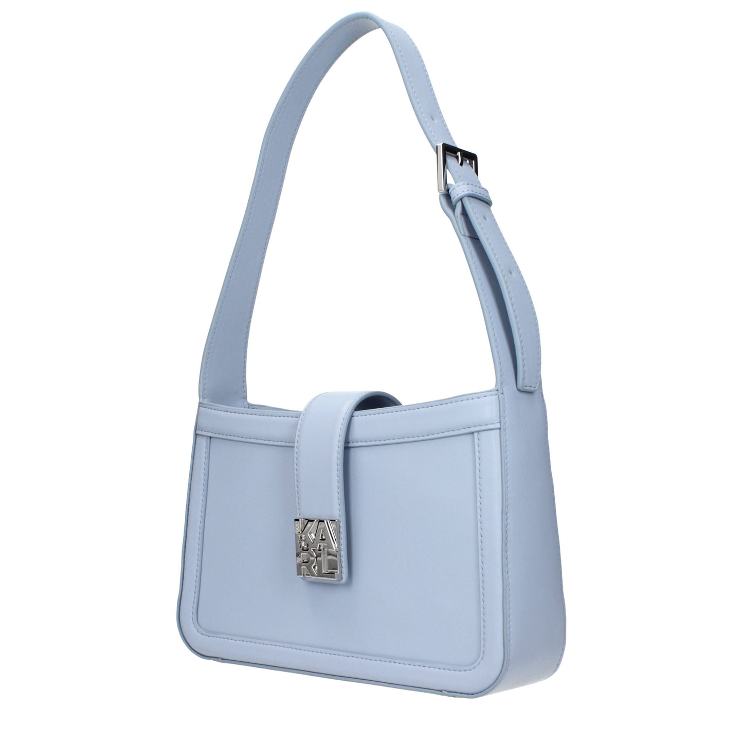 Karl Lagerfeld Light Blue Leather Shoulder Bag