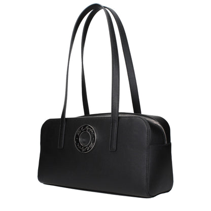 Karl Lagerfeld Black Leather Shoulder Bag