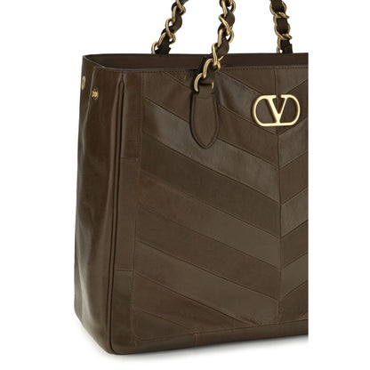 Valentino Garavani Brown Lamb Ovis Aries Shoulder Bag