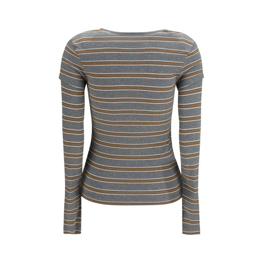 Ganni Gray Cotton Sportswear