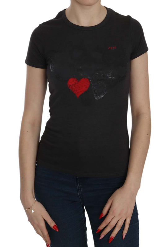 Maglietta casual a maniche corte con stampa Exte Black Hearts