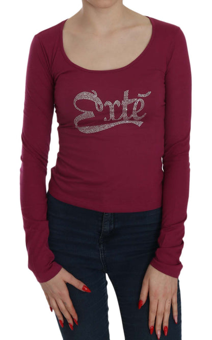 Top casual a maniche lunghe con cristalli Exte