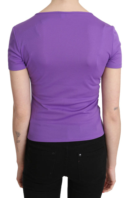 GF Ferre Top a maniche corte in 100% poliestere viola