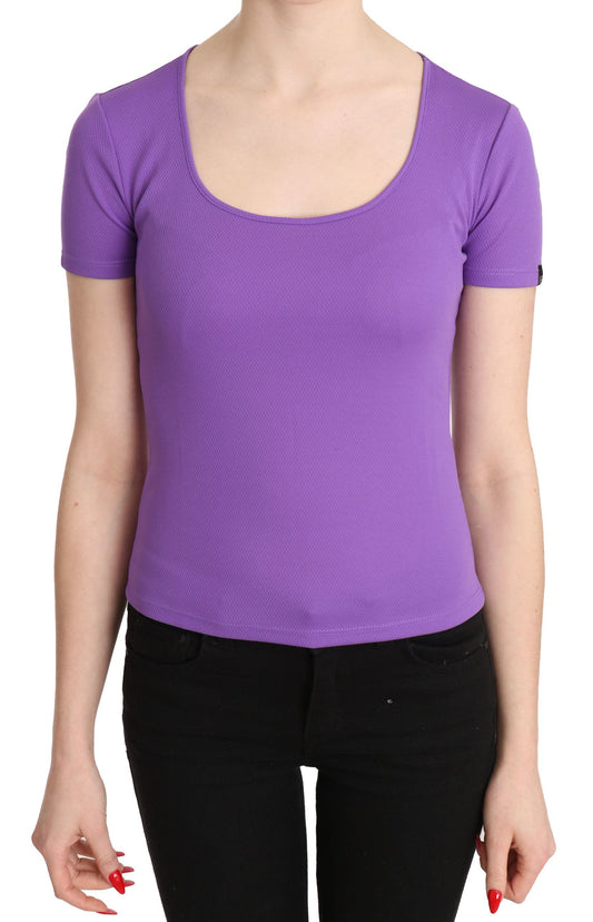 GF Ferre Top a maniche corte in 100% poliestere viola