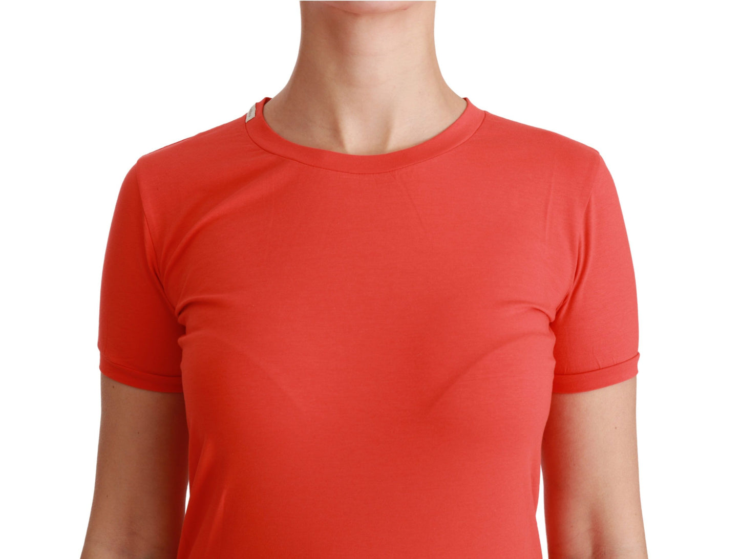 Dolce &amp; Gabbana T-shirt girocollo rossa a maniche corte in cotone