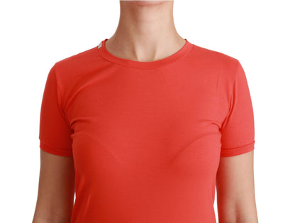 Dolce &amp; Gabbana T-shirt girocollo rossa a maniche corte in cotone