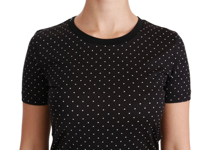 Dolce &amp; Gabbana T-shirt girocollo in cotone con pois neri
