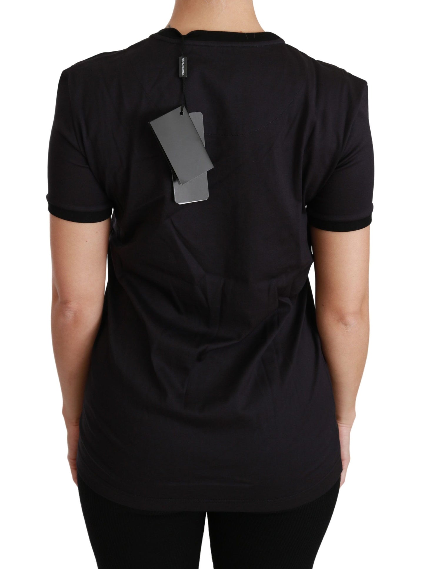 Dolce &amp; Gabbana T-shirt girocollo nera #ImAChristmasTree