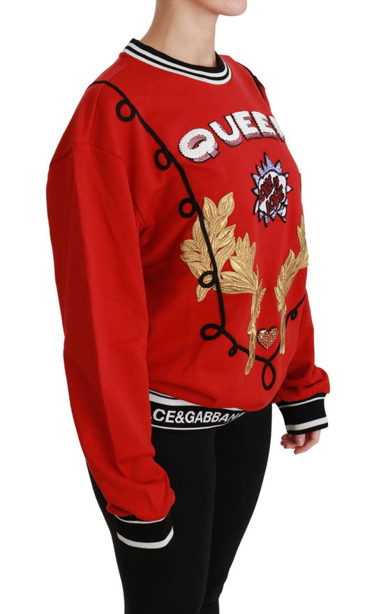 Dolce &amp; Gabbana Red Queen Maglione con paillettes Love