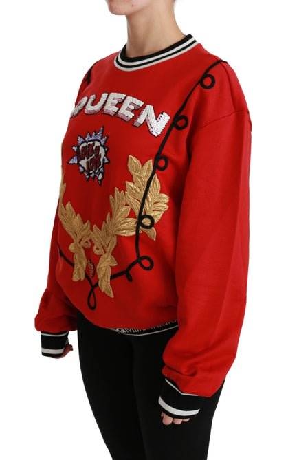 Dolce &amp; Gabbana Red Queen Maglione con paillettes Love