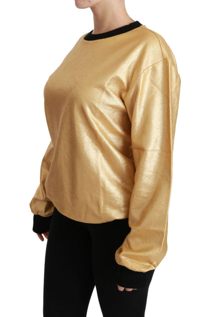 Dolce &amp; Gabbana Maglione girocollo in cotone dorato