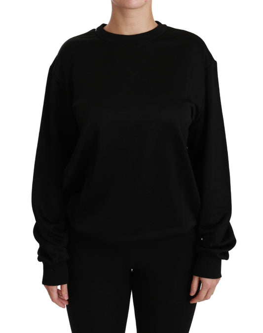Dolce &amp; Gabbana Maglione girocollo in cotone nero