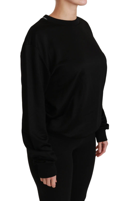 Dolce &amp; Gabbana Maglione girocollo in cotone nero