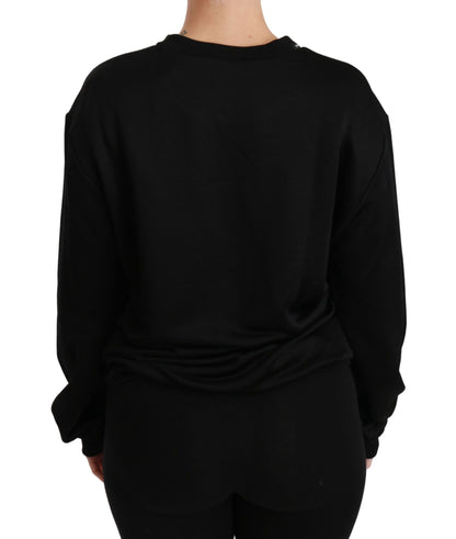 Dolce &amp; Gabbana Maglione girocollo in cotone nero