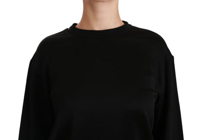 Dolce &amp; Gabbana Maglione girocollo in cotone nero