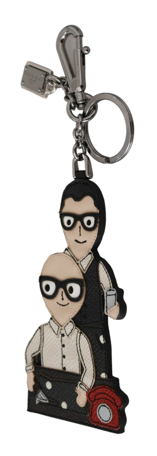 Portachiavi con logo Dolce &amp; Gabbana in pelle Dominico Stefano #DGFAMILY