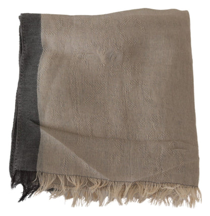 Sciarpa scialle in cotone beige da donna Costume National