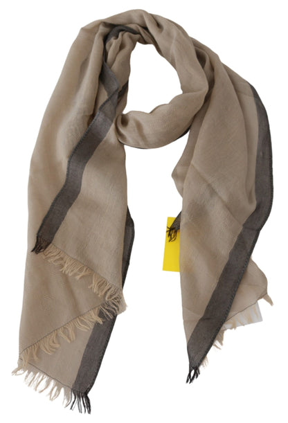 Sciarpa scialle in cotone beige da donna Costume National