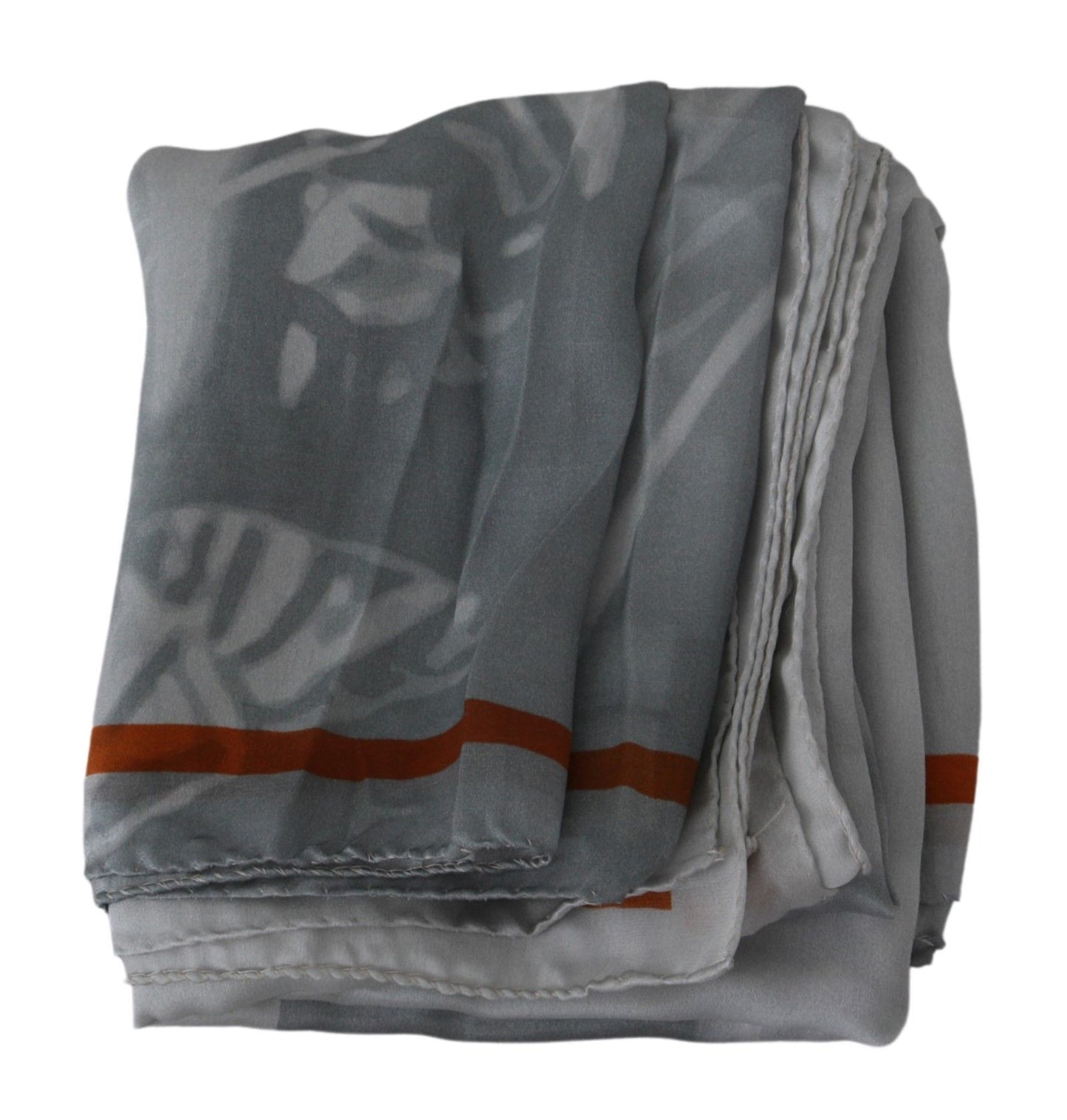 Sciarpa foulard in seta grigio-rossa Costume National