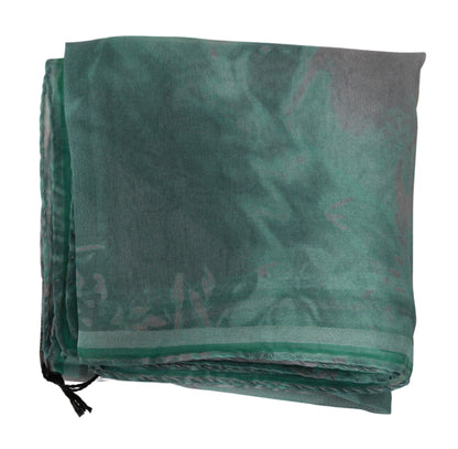 Sciarpa foulard in seta verde Costume National