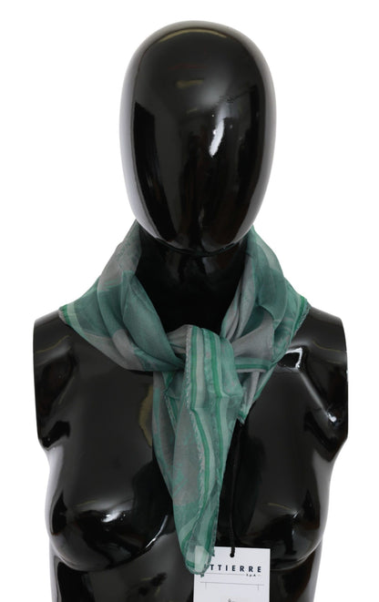 Sciarpa foulard in seta verde Costume National