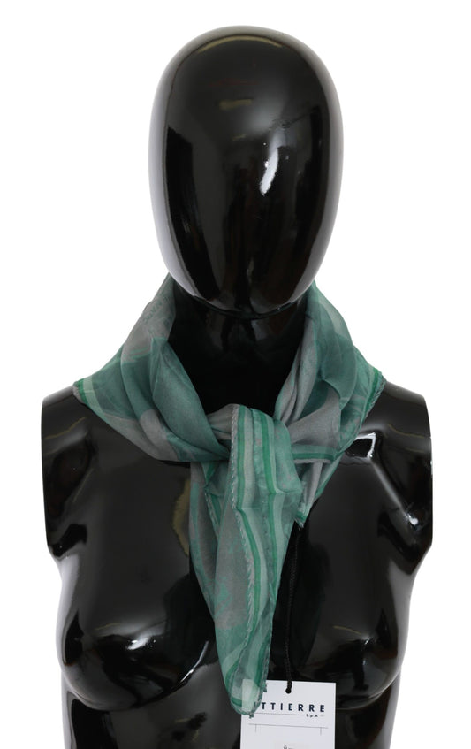 Sciarpa foulard in seta verde Costume National