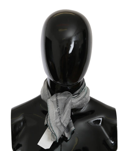 Sciarpa foulard in seta grigia Costume National