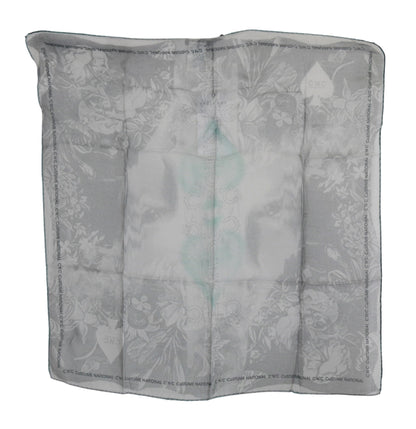 Sciarpa foulard in seta grigia Costume National