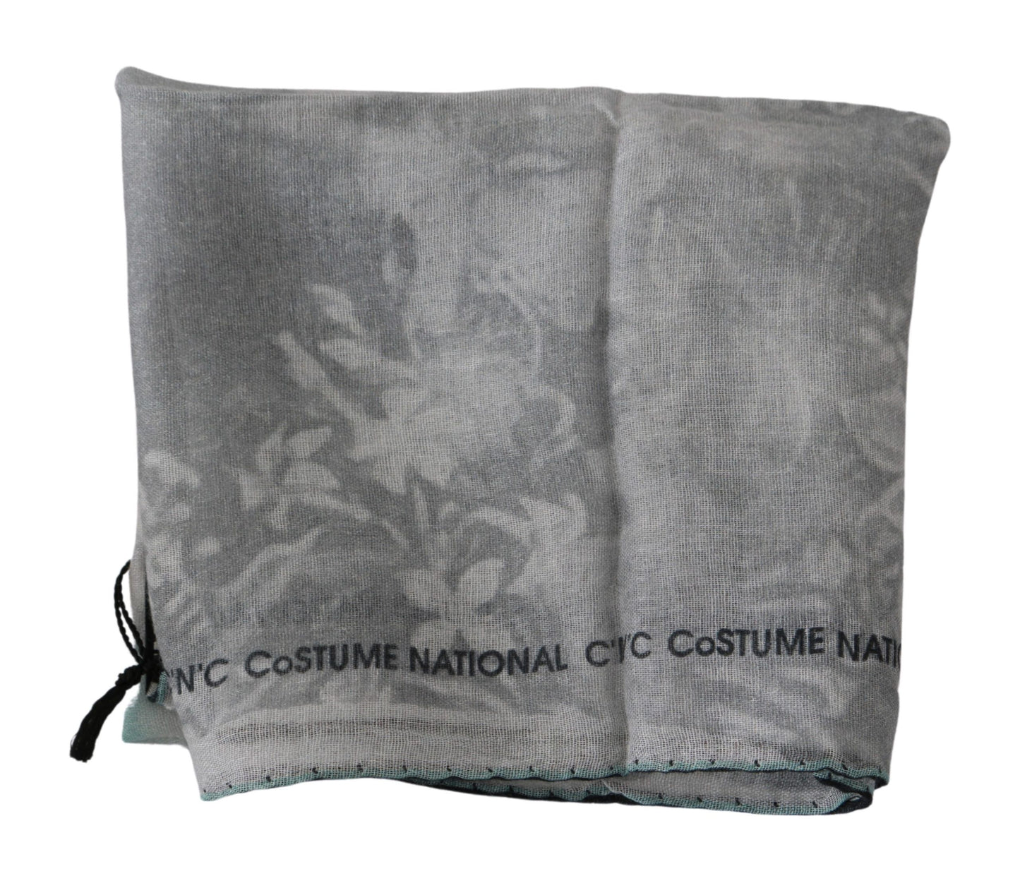 Sciarpa foulard in seta grigia Costume National