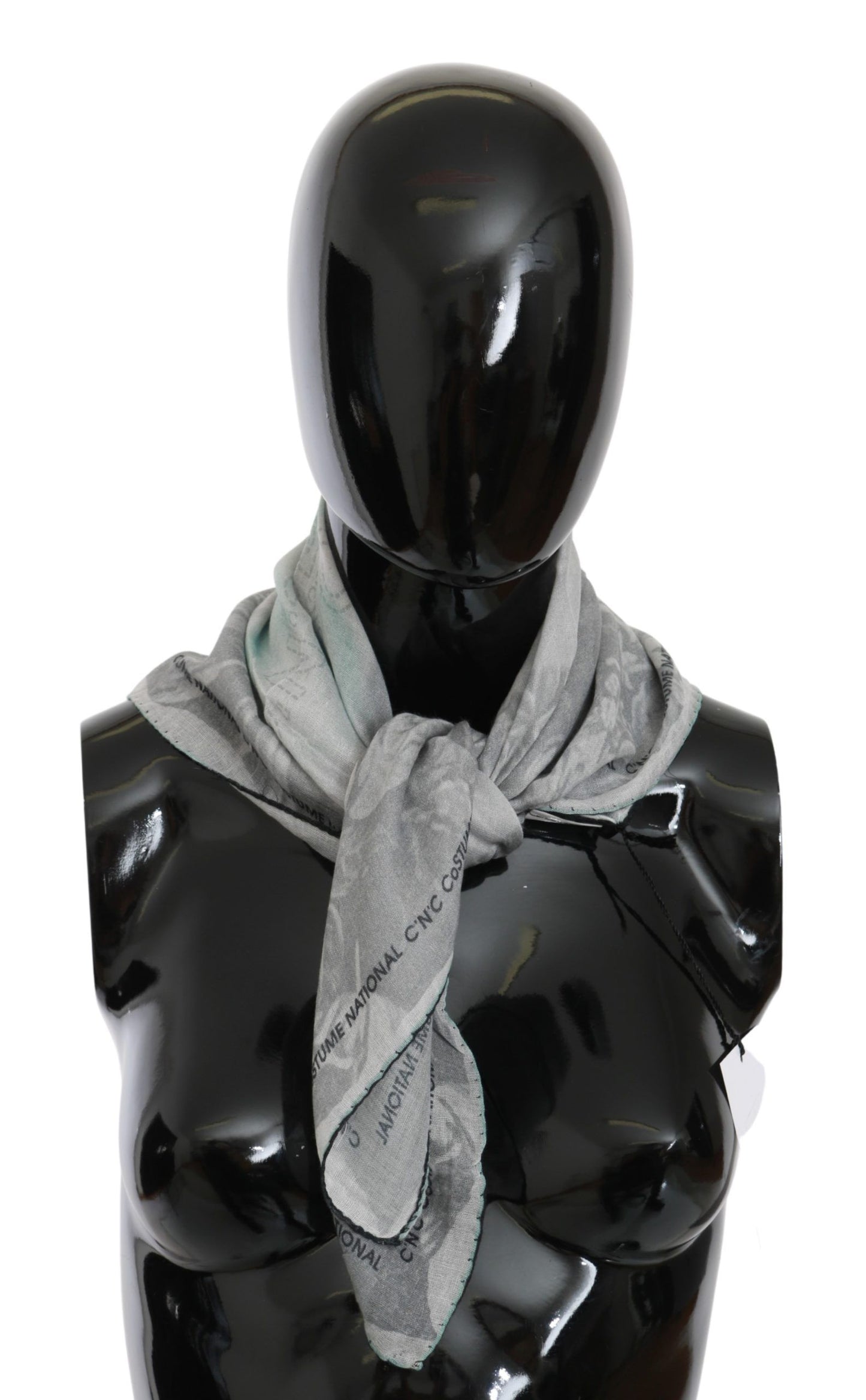 Sciarpa foulard in seta grigia Costume National