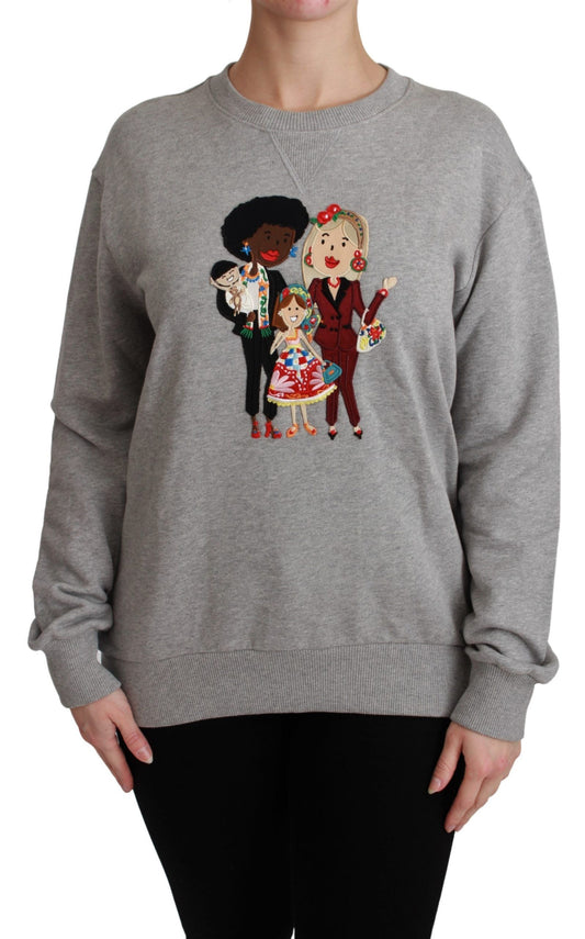 Dolce &amp; Gabbana Maglione grigio in cotone #dgfamily