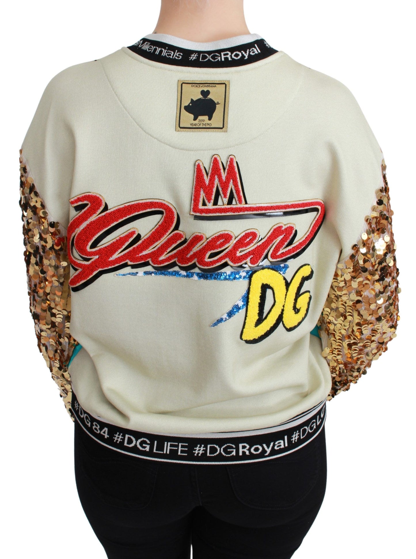 Dolce &amp; Gabbana Maglione con paillettes Anno del Maiale