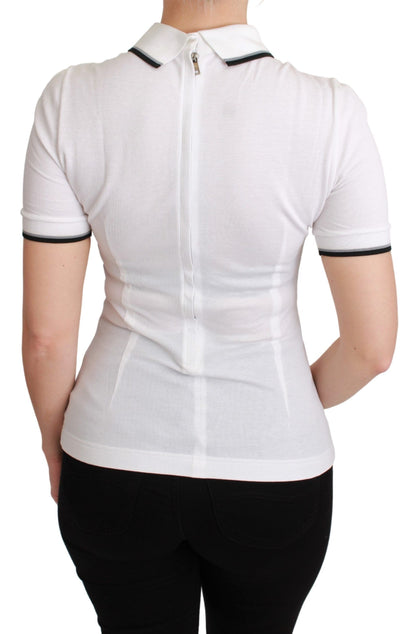 T-shirt Polo in cotone bianco Dolce &amp; Gabbana #dgfamily