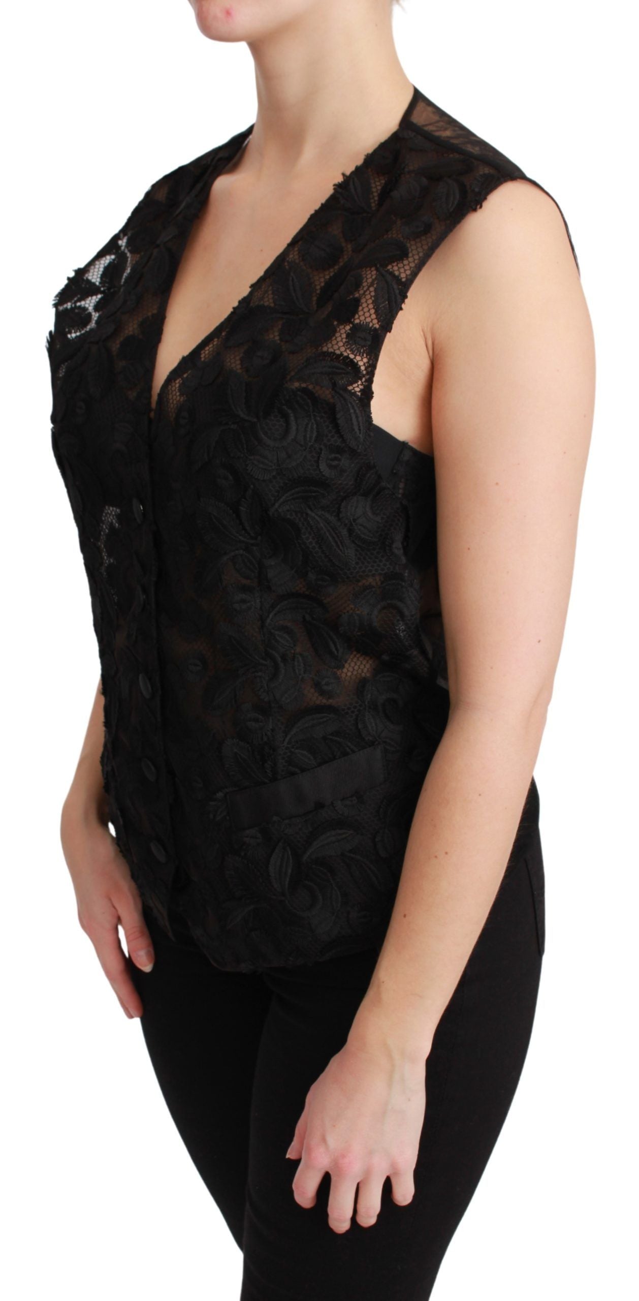 Dolce &amp; Gabbana Gilet in broccato floreale nero