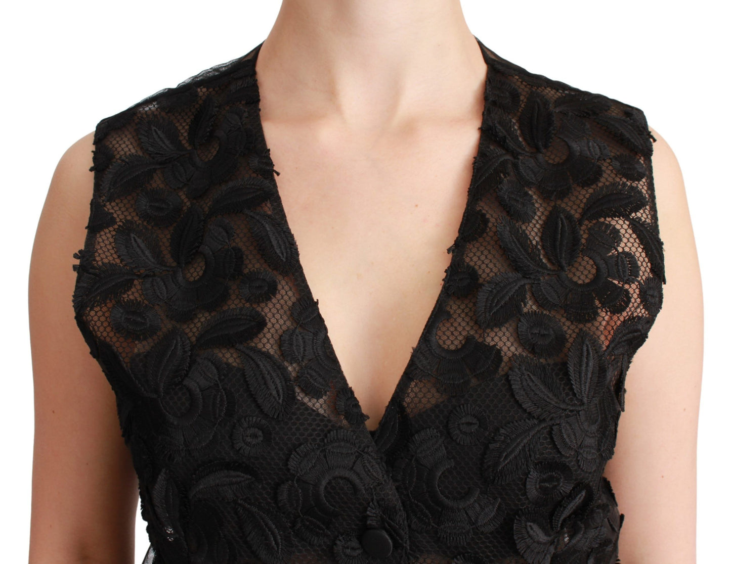 Dolce &amp; Gabbana Gilet in broccato floreale nero