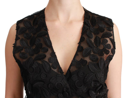 Dolce &amp; Gabbana Gilet in broccato floreale nero
