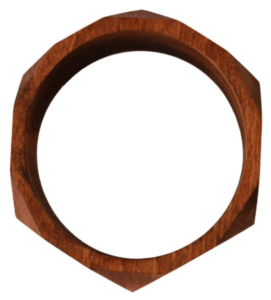 Braccialetto in legno marrone con marchio Costume National