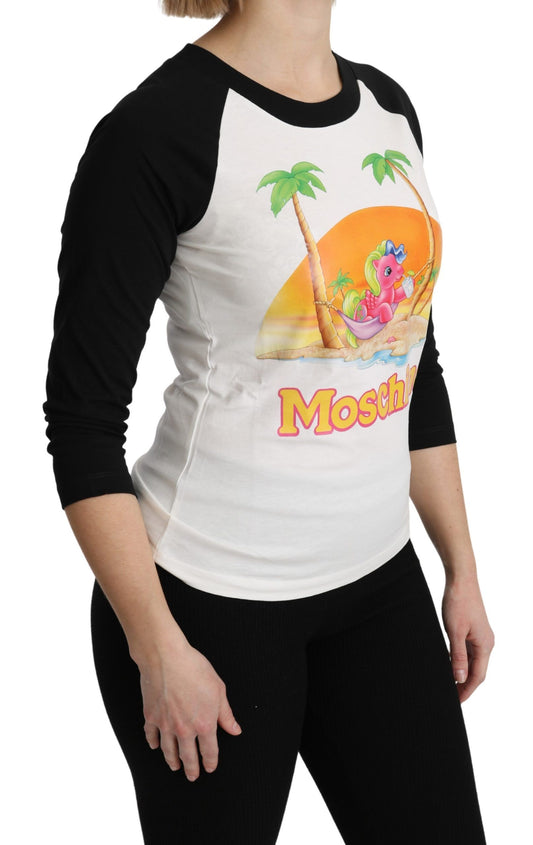 Maglietta Moschino in cotone bianco con scritta My Little Pony