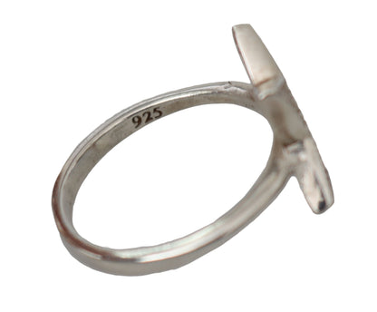 Anello da donna Nialaya in argento 925 con zirconi trasparenti e stella