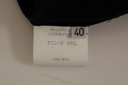 Abito tubino senza maniche in seta color bronzo nero FILOS