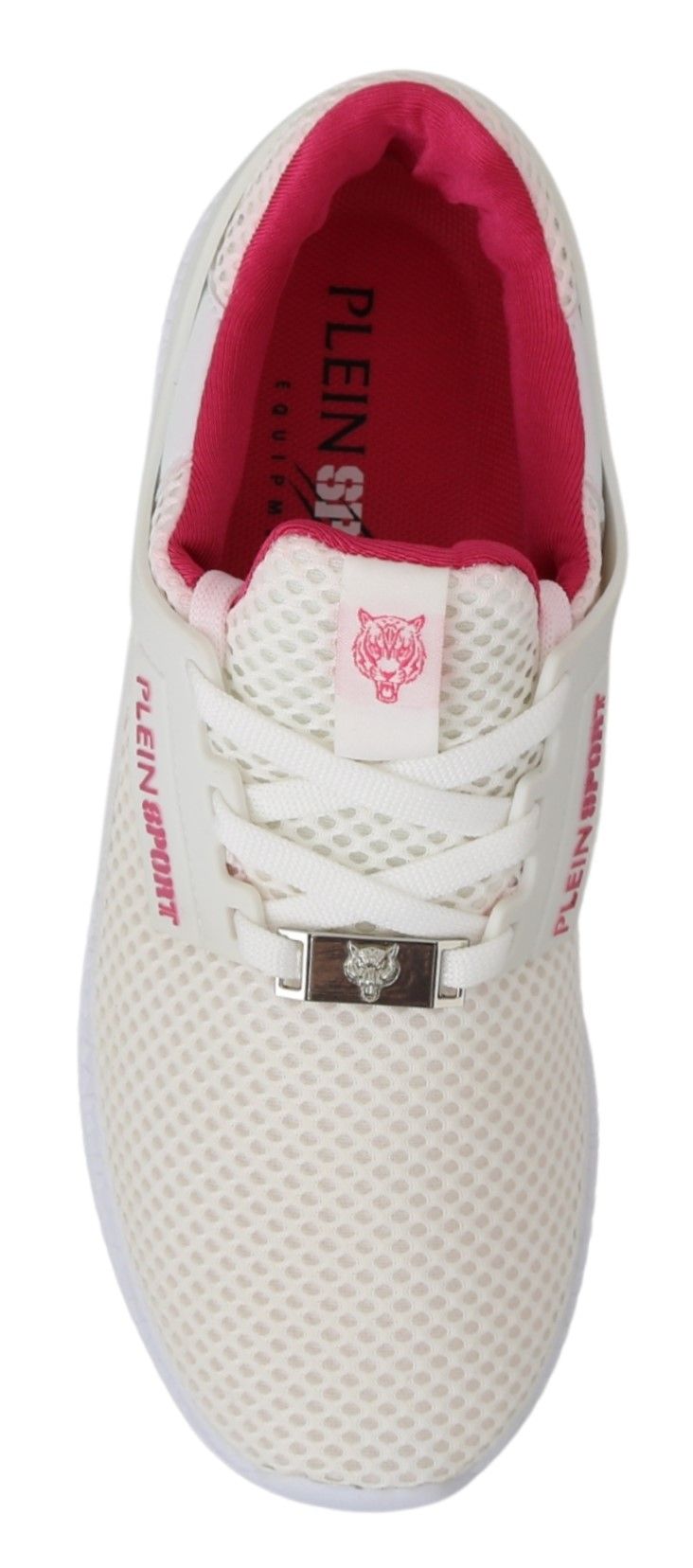 Scarpe da ginnastica bianche e rosa in poliestere Becky di Philipp Plein
