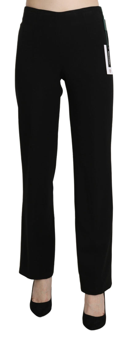 Pantaloni eleganti dritti a vita alta neri BENCIVENGA