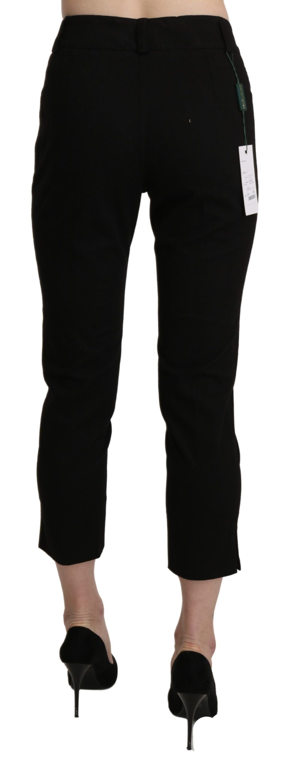 Pantaloni eleganti attillati a vita alta neri BENCIVENGA
