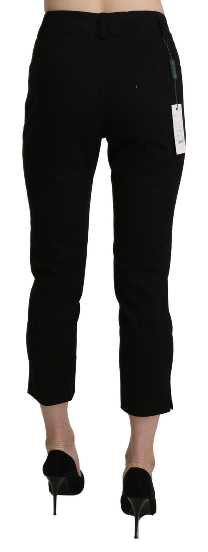 Pantaloni eleganti attillati a vita alta neri BENCIVENGA