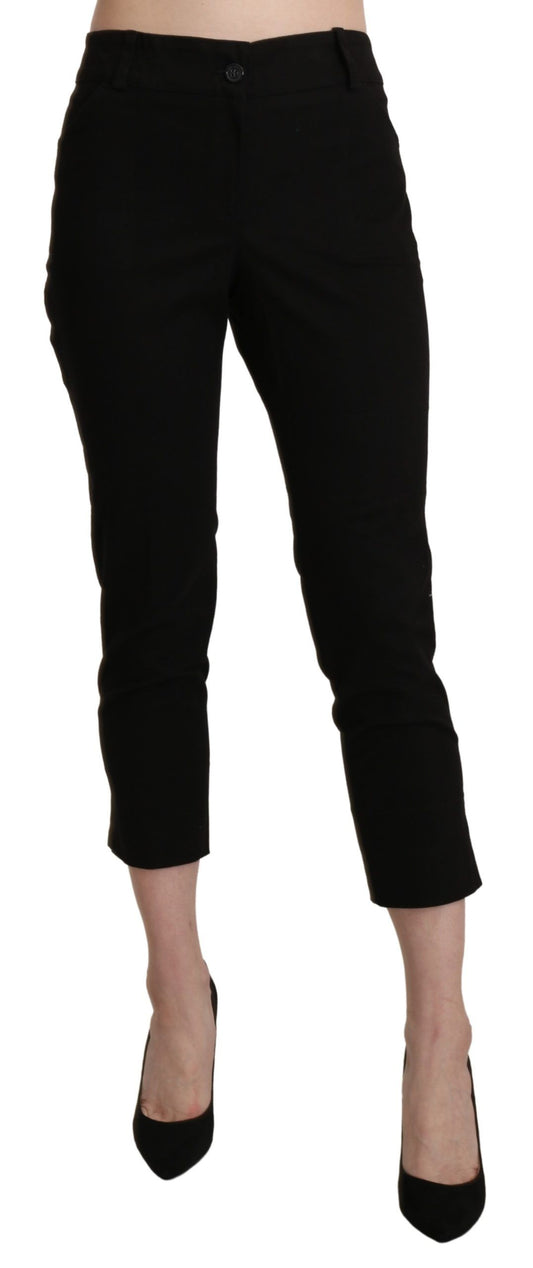 Pantaloni eleganti attillati a vita alta neri BENCIVENGA