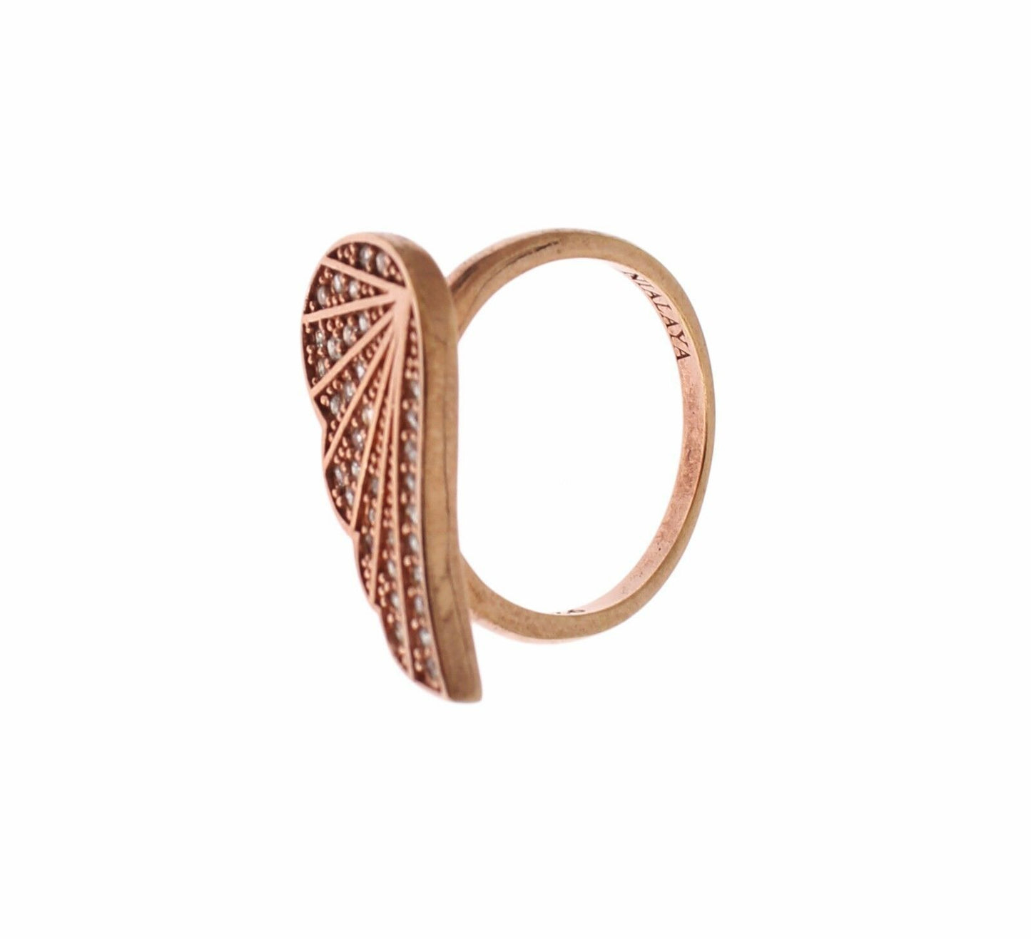Anello da donna in argento 925 e oro rosa Nialaya con zirconi trasparenti